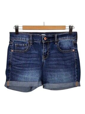 Old Navy Women's Blue Fitted Denim Stretch Jean Shorts 2 Regular